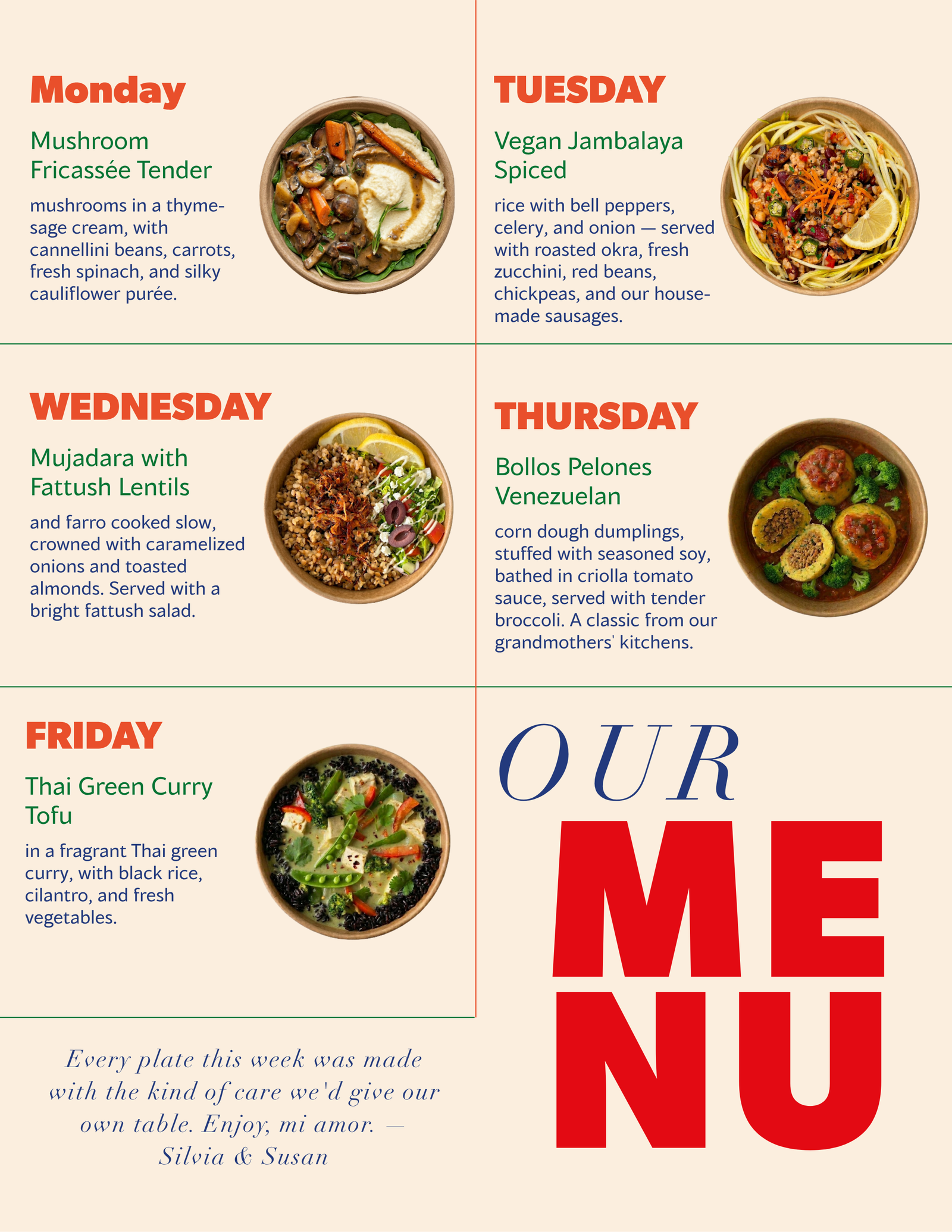 This week's Gido menu