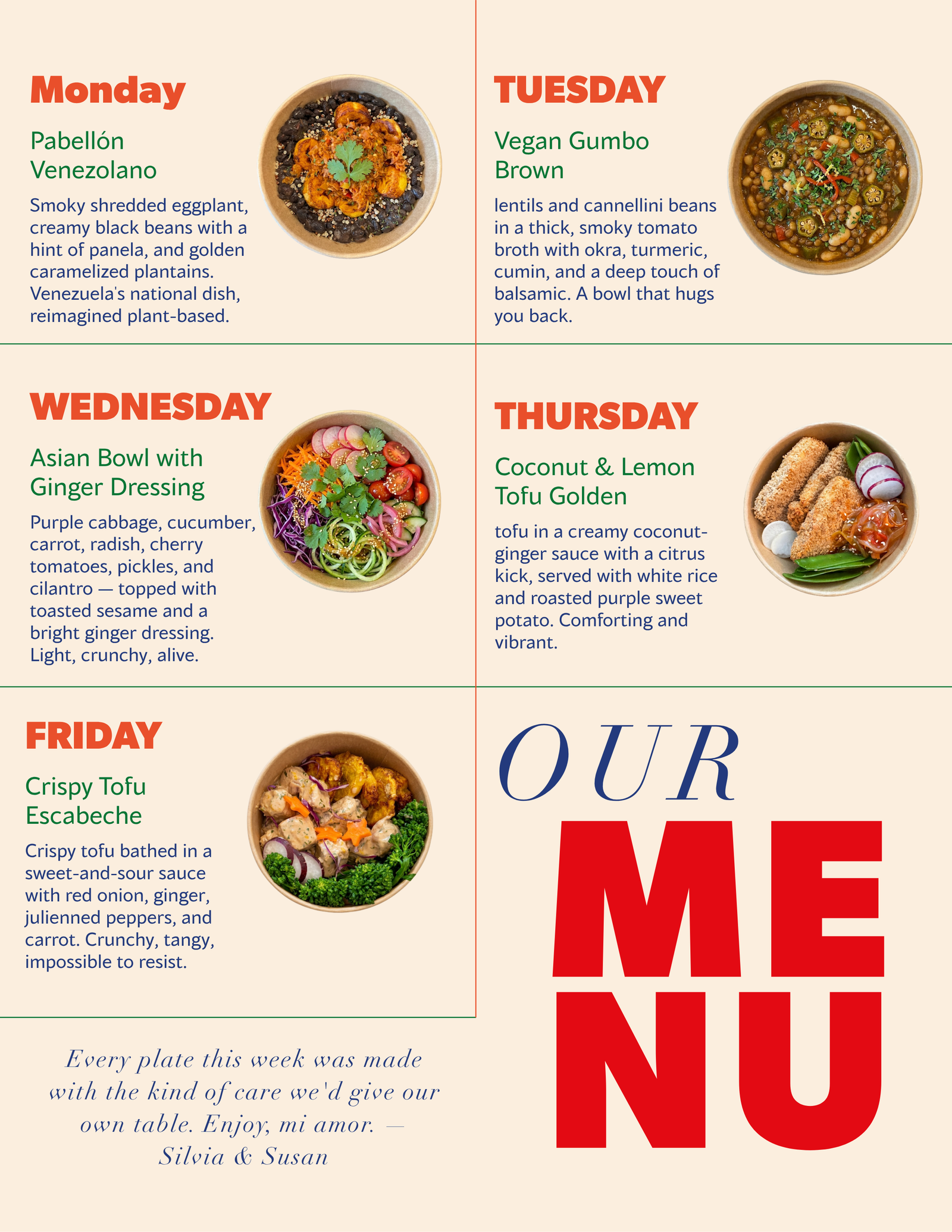 This week's Gido menu